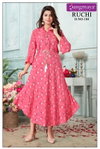 Ruchi By Rangmaya Rayon Printed Party Wear Kurtis Wholesale Shop In Surat
